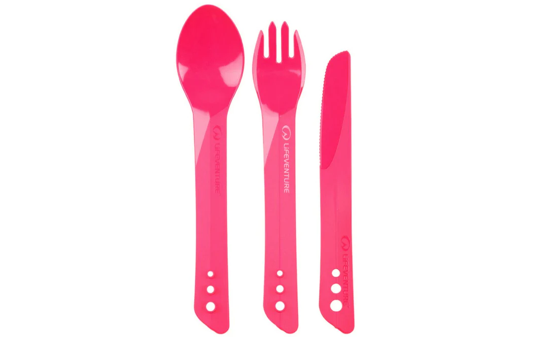 Набір туристичний посуд Lifeventure Ellipse Camping Tableware Set pink 2