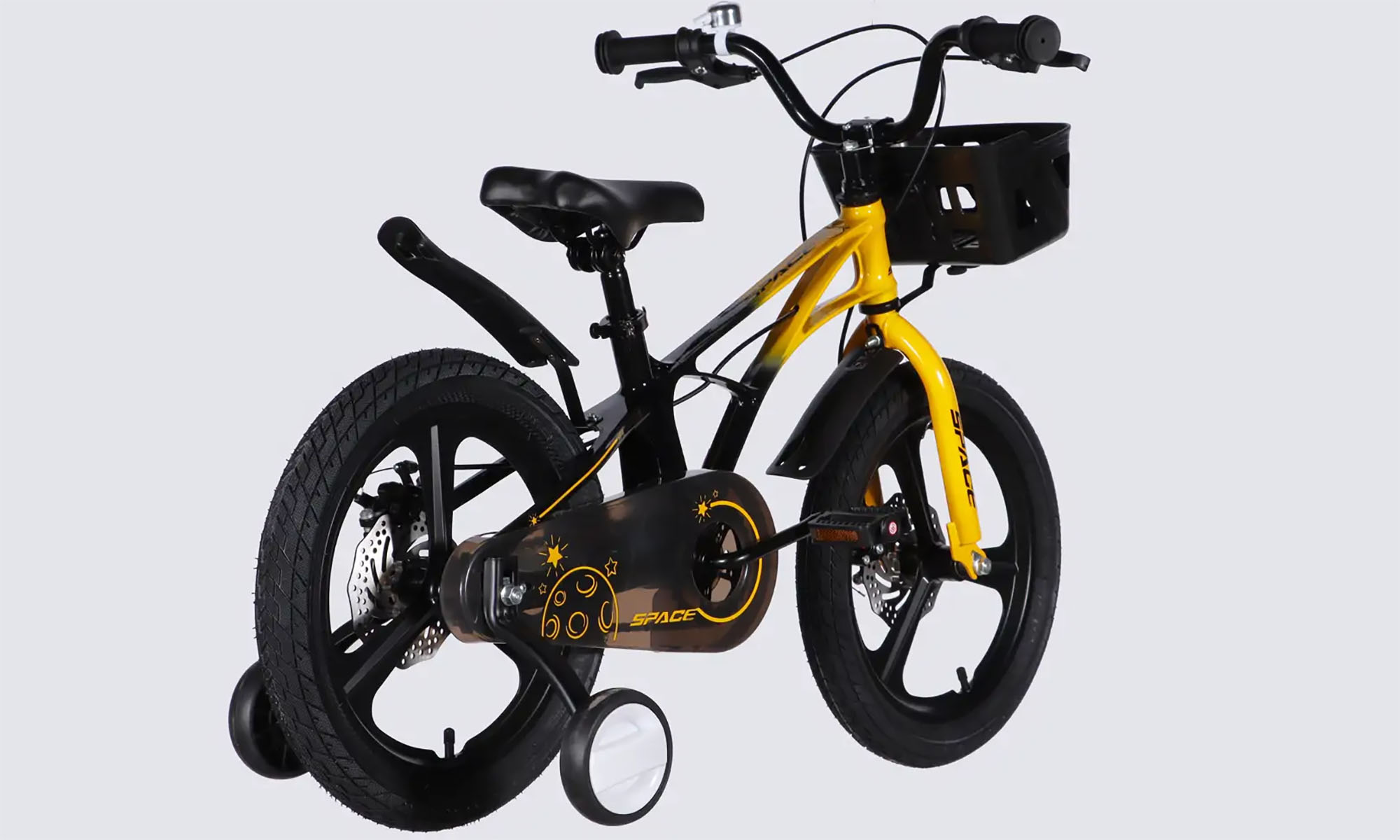 Велосипед SPACE KID ANDROMEDA DD 16", размер XXS, рама-9", год 2026, желто-черный 2 Велосипед SPACE KID ANDROMEDA DD 16", размер XXS, рама-9", год 2026, желто-черный 2