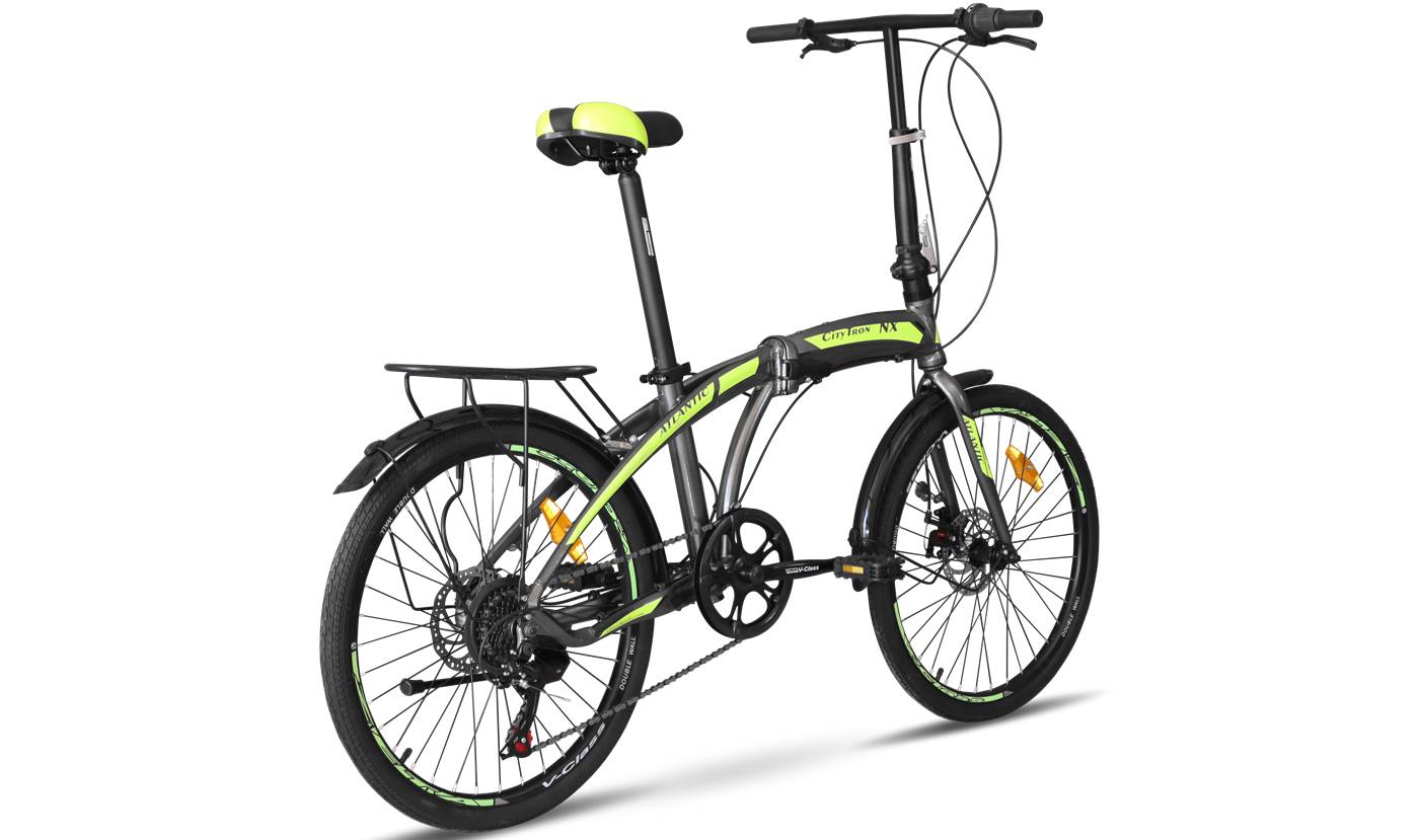 Велосипед Atlantic Citytron NX 24" размер М 2023 Серо-зеленый 2