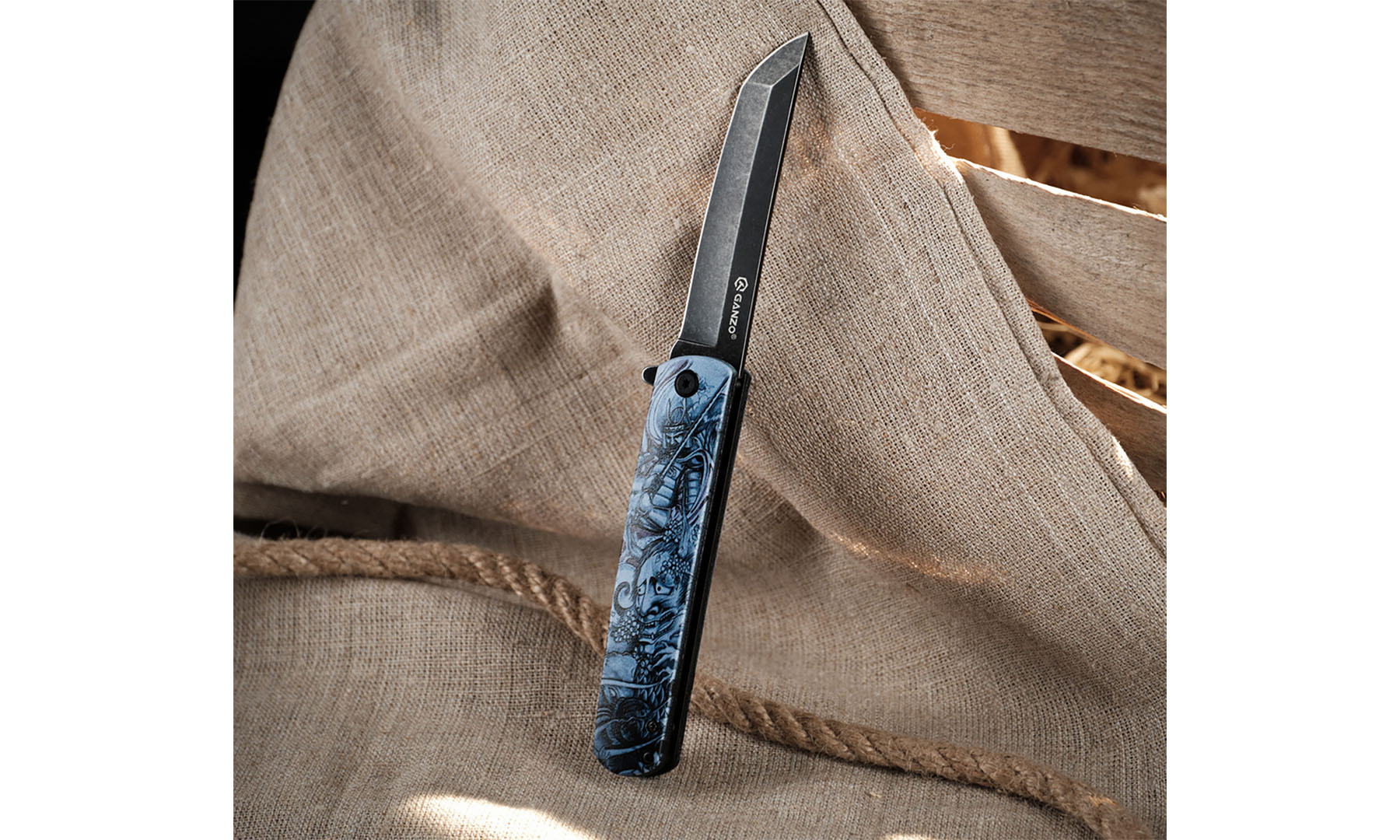 Ніж складаний Ganzo G626-GS сірий самурай 4