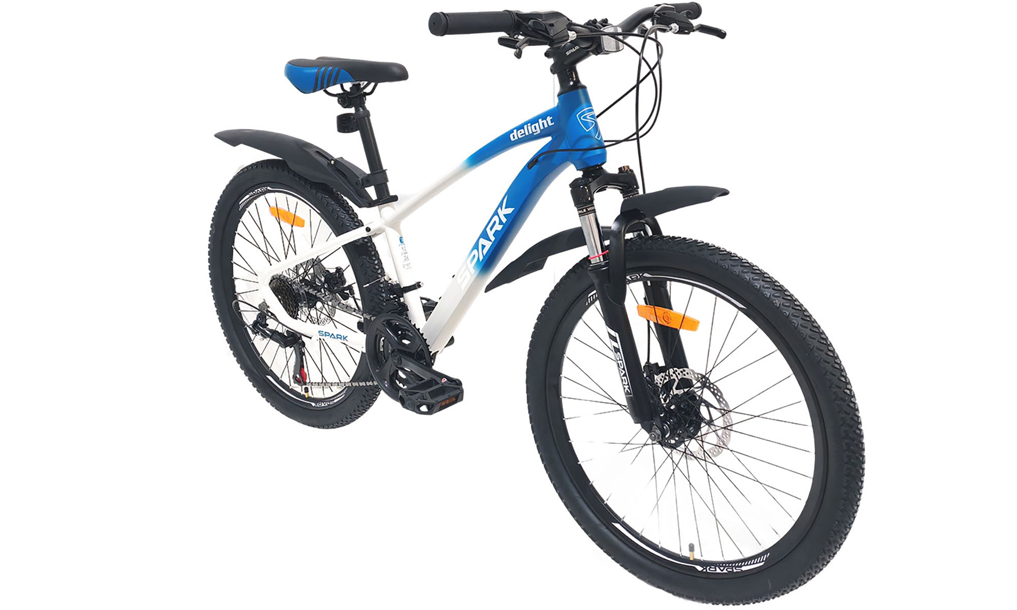 Велосипед SPARK DELIGHT 24" рама 12", год 2025, белый с синим 2