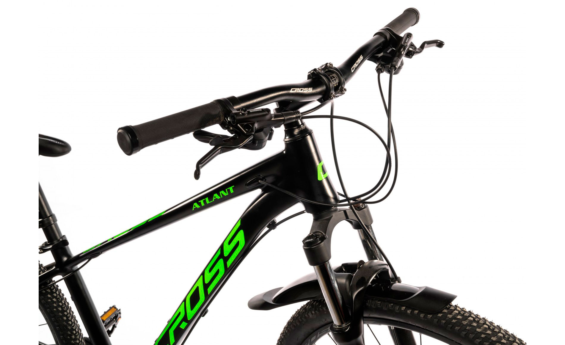 Фотографія Велосипед Cross Atlant 29" розмір S рама 15 2022 Чорний-Зелений 3