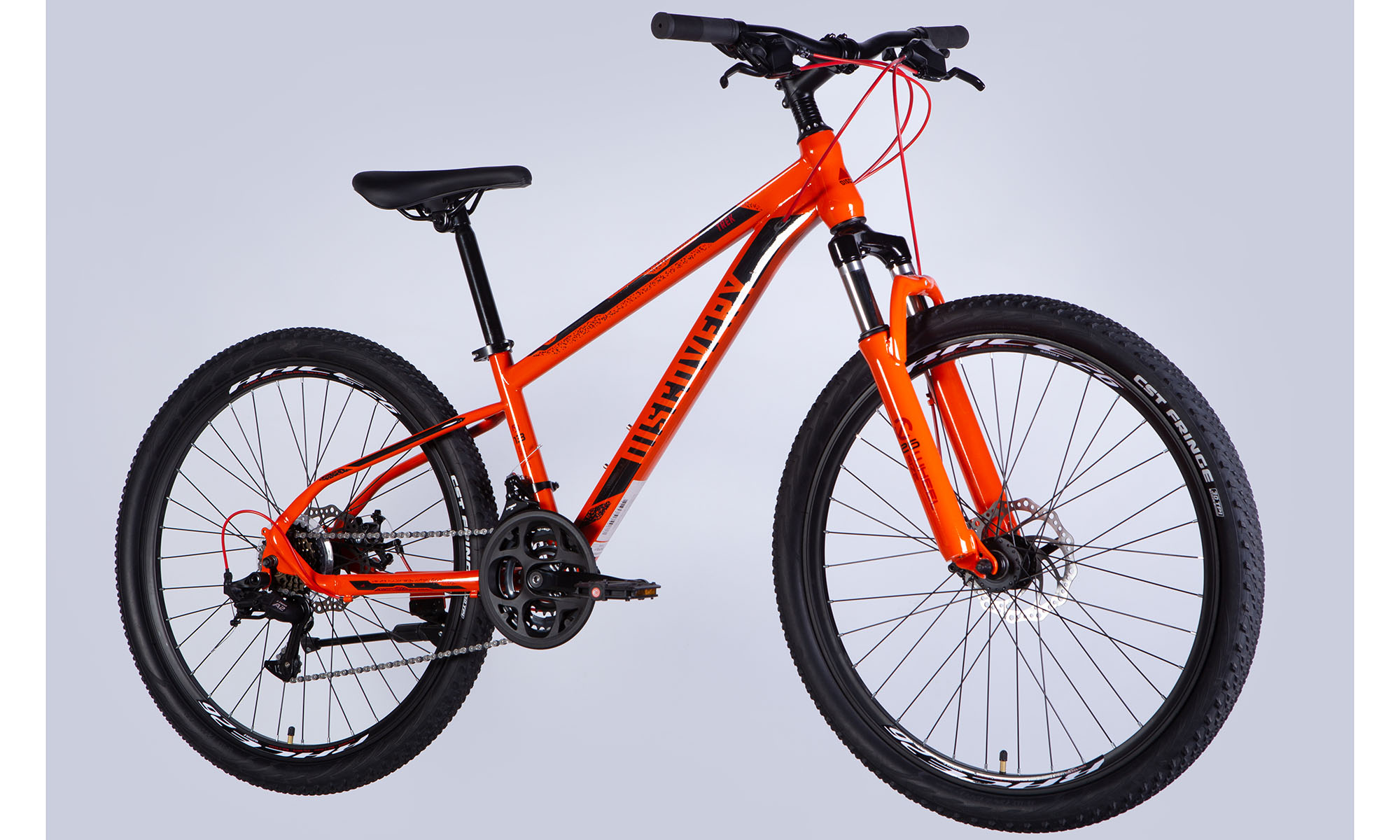 Велосипед Discovery TREK DD FR 27.5", размер S, рама 16", год 2025, оранжевый 5