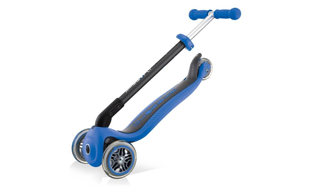 Самокат GLOBBER GO UP FOLDABLE PLUS синий, светящиеся колёса, 1+ 5