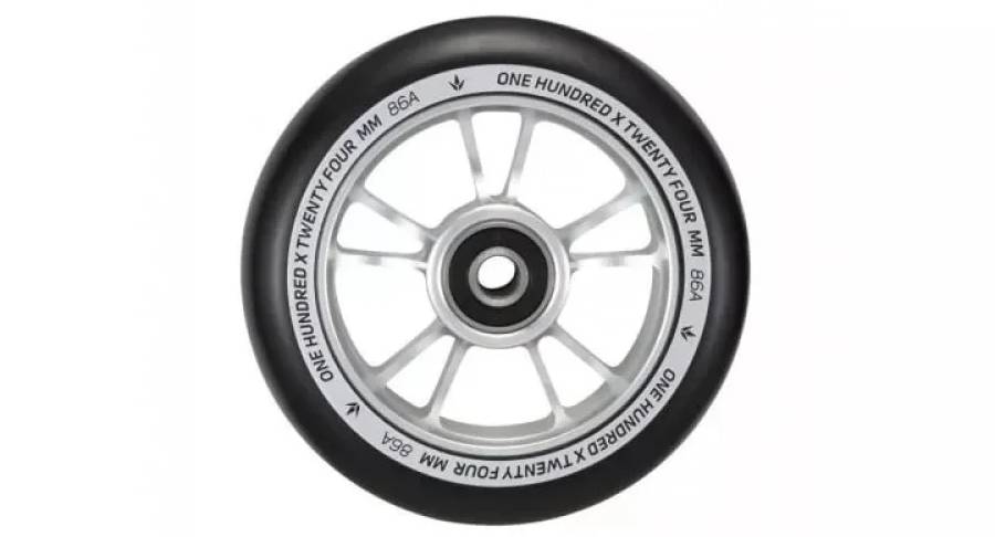 Колесо для трюкового самоката Blunt 10 Spokes Pro 100мм x 24мм - Silver/Black Колесо для трюкового самоката Blunt 10 Spokes Pro 100мм x 24мм - Silver/Black