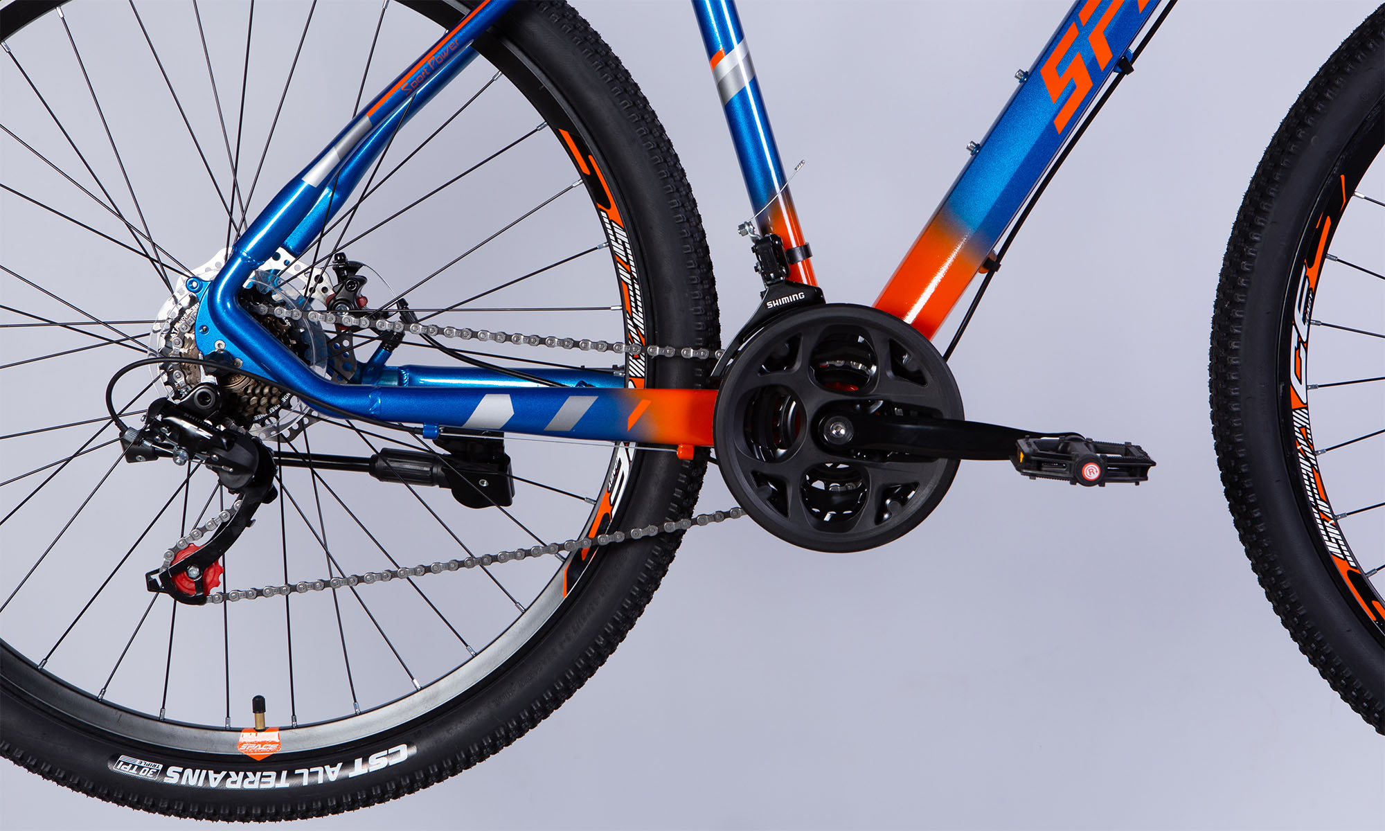 Велосипед SPACE MERCURY DD FR 29", размер S, рама-16", 2025, сине-оранжевый (матовый) 5