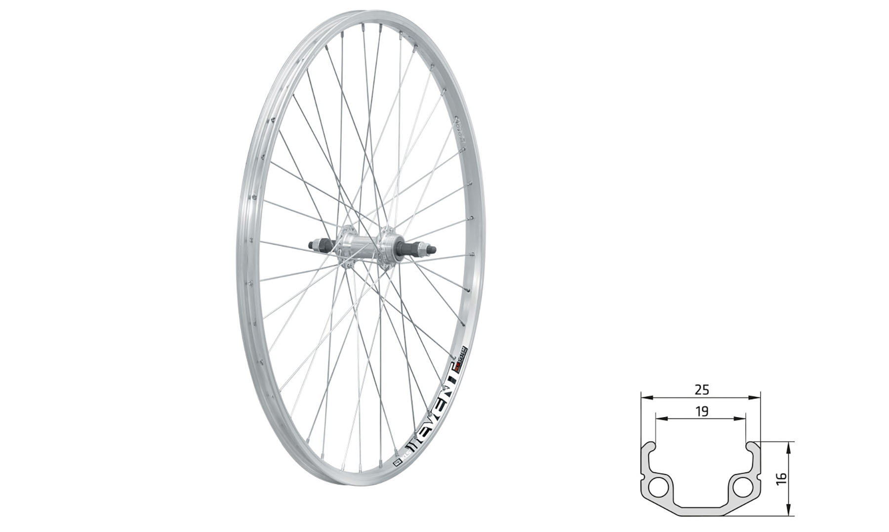 Фотография Колесо заднее KLS Event 26" серебристый