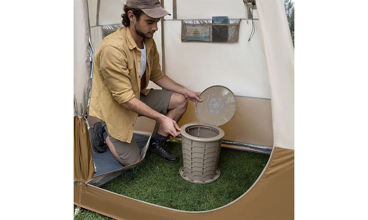 Душовий намет Naturehike Shower Tent (NH22ZP006) коричневий 4