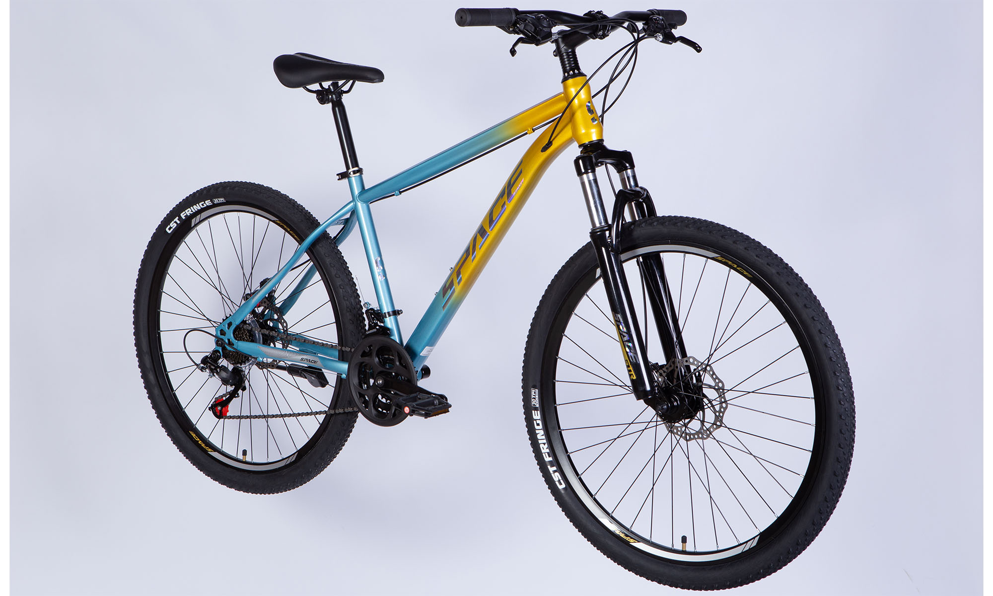 Велосипед SPACE MARS DD FR 27.5", ST, розмір M, рама 17", 2025, золотисто-блакитний 6