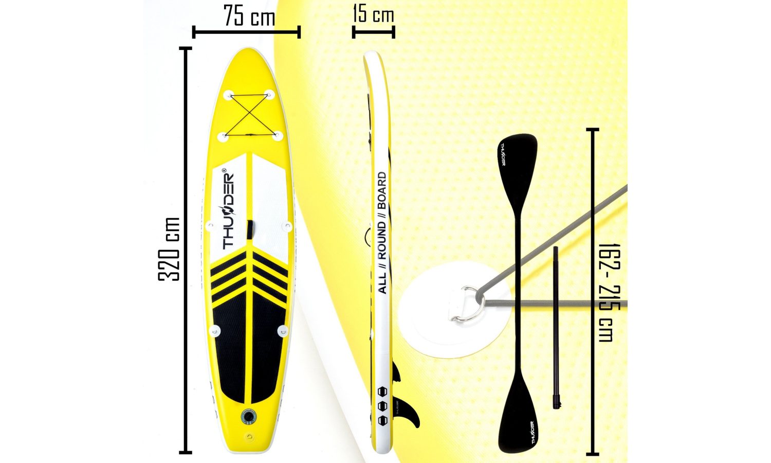 Сапборд SUP THUNDER COAST YELLOW 320 15 Сапборд SUP THUNDER COAST YELLOW 320 15