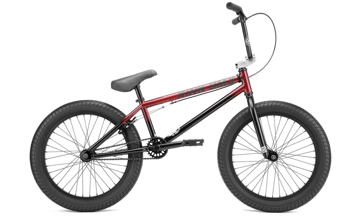Фотографія Велосипед KINK BMX Curb 2022 матовий чорно-червоний