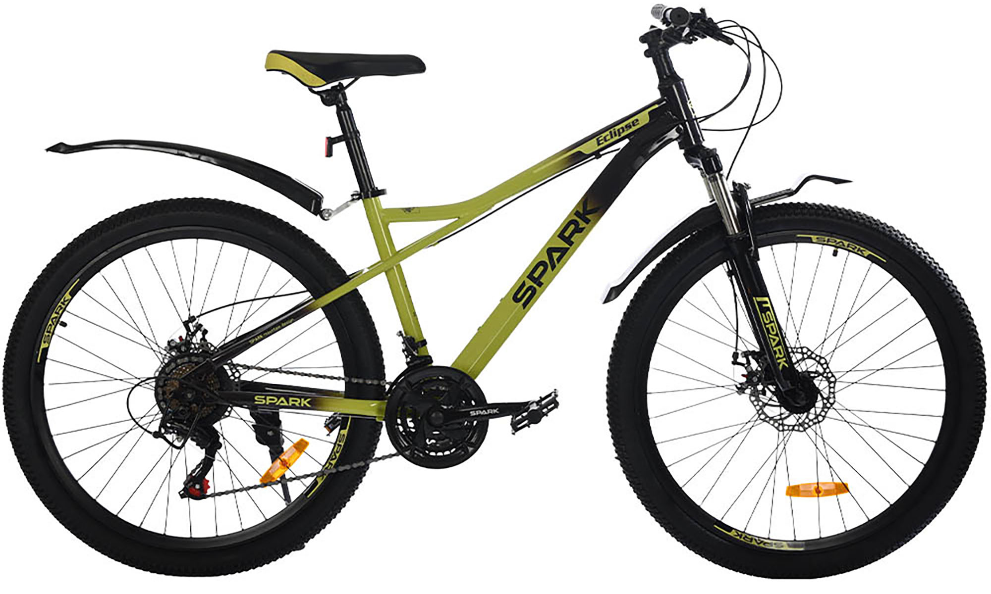 Велосипед SPARK ECLIPSE 26", розмір XS, рама 13", рік 2026, чорно-зелений 