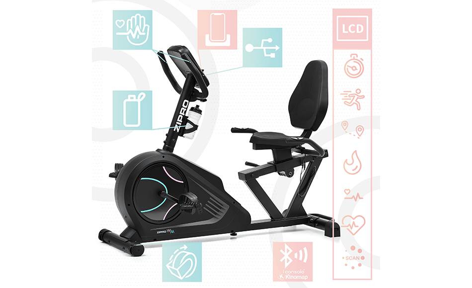 Велотренажер электромагнитный Zipro Iconsole+ Glow WM черный 5 Велотренажер электромагнитный Zipro Iconsole+ Glow WM черный 5