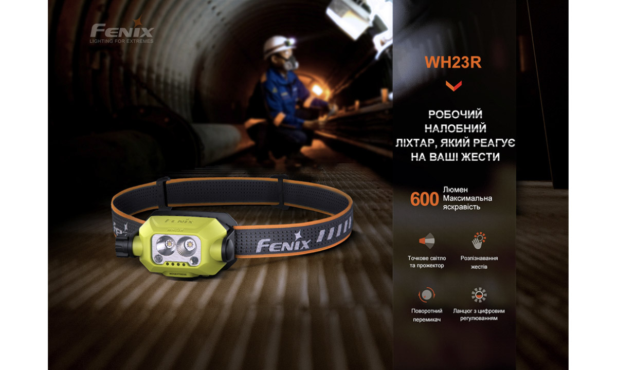 Фонарь налобный Fenix WH23R с бесконтактным датчиком 6