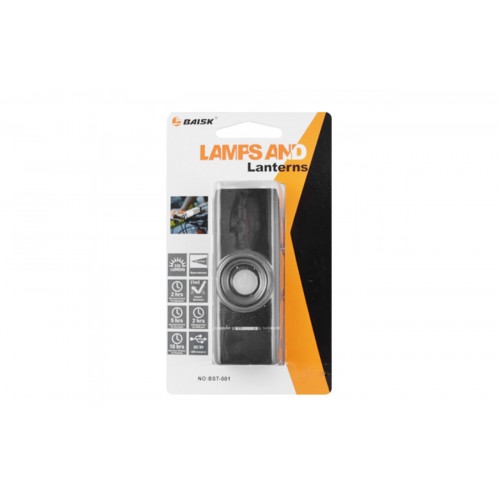 Ліхтар передній Baisk BST-001 USB, чорний (BST-001-bl) 2 Ліхтар передній Baisk BST-001 USB, чорний (BST-001-bl) 2