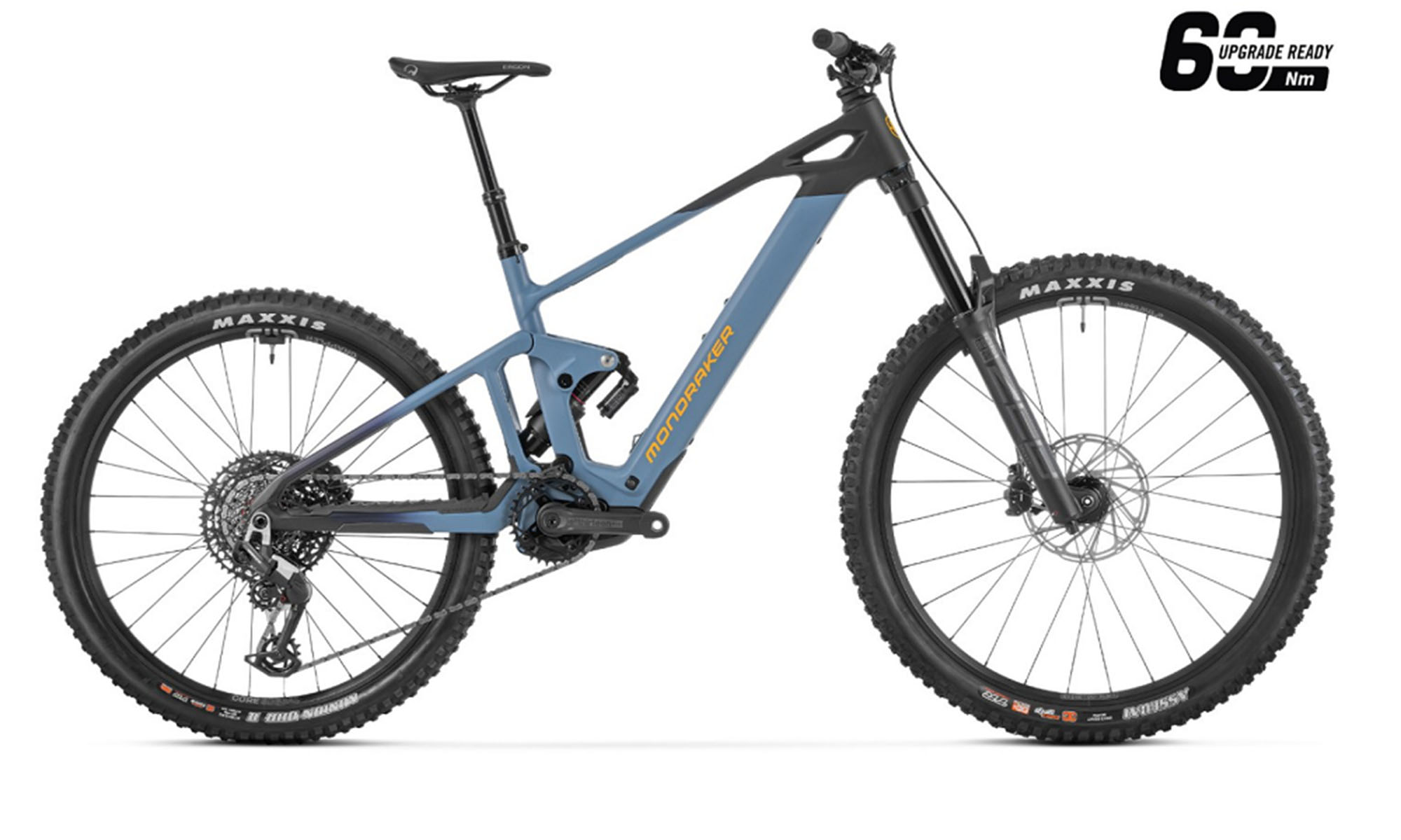 Электровелосипед MONDRAKER DUNE R Carbon, Mullet 29/27.5'', размер L, рама 45, 400Wh Bosch SX, год 2026, синий/желтый Электровелосипед MONDRAKER DUNE R Carbon, Mullet 29/27.5'', размер L, рама 45, 400Wh Bosch SX, год 2026, синий/желтый