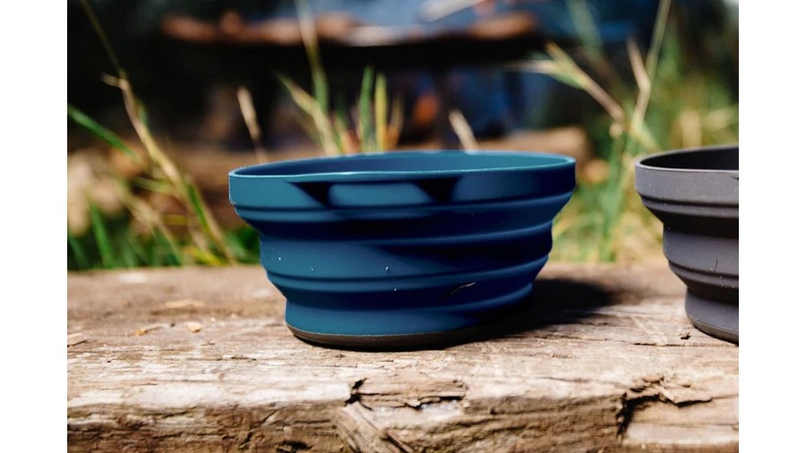 Тарілка для туриста складана Lifeventure Silicone Ellipse Bowl navy blue 5