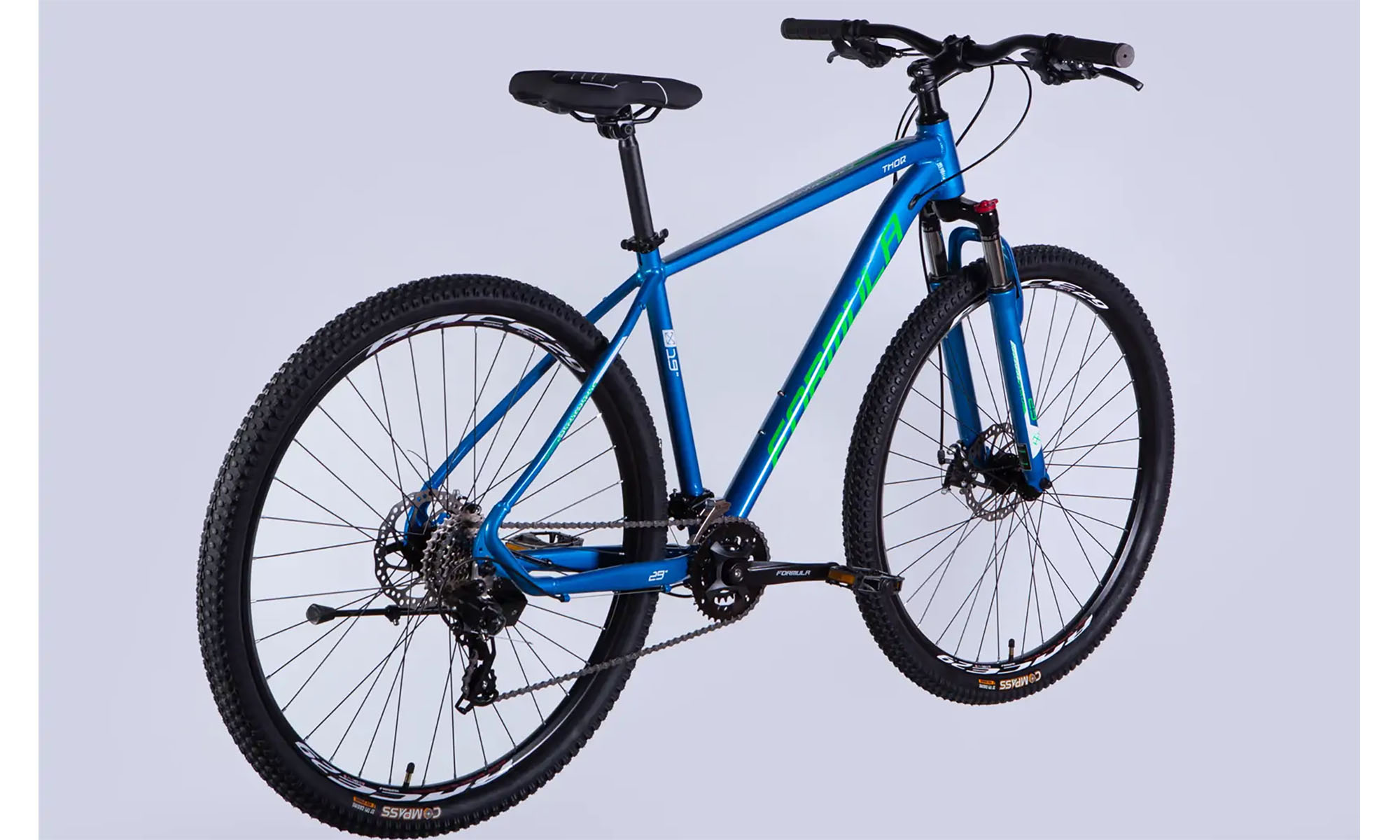 Велосипед Formula THOR DD CS 29", розмір XL рама-21", рік 2026, синій з зеленим 3