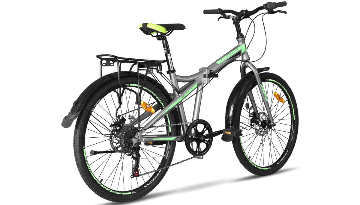 Велосипед Atlantic Citytron NX 26" розмір М 2023 Сіро-зелений 2