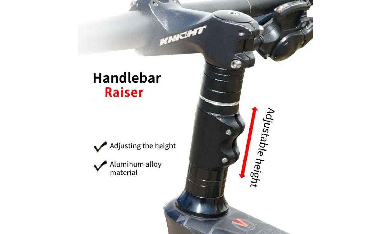 Удлинитель штока вилки EsLNF 120мм черный 2