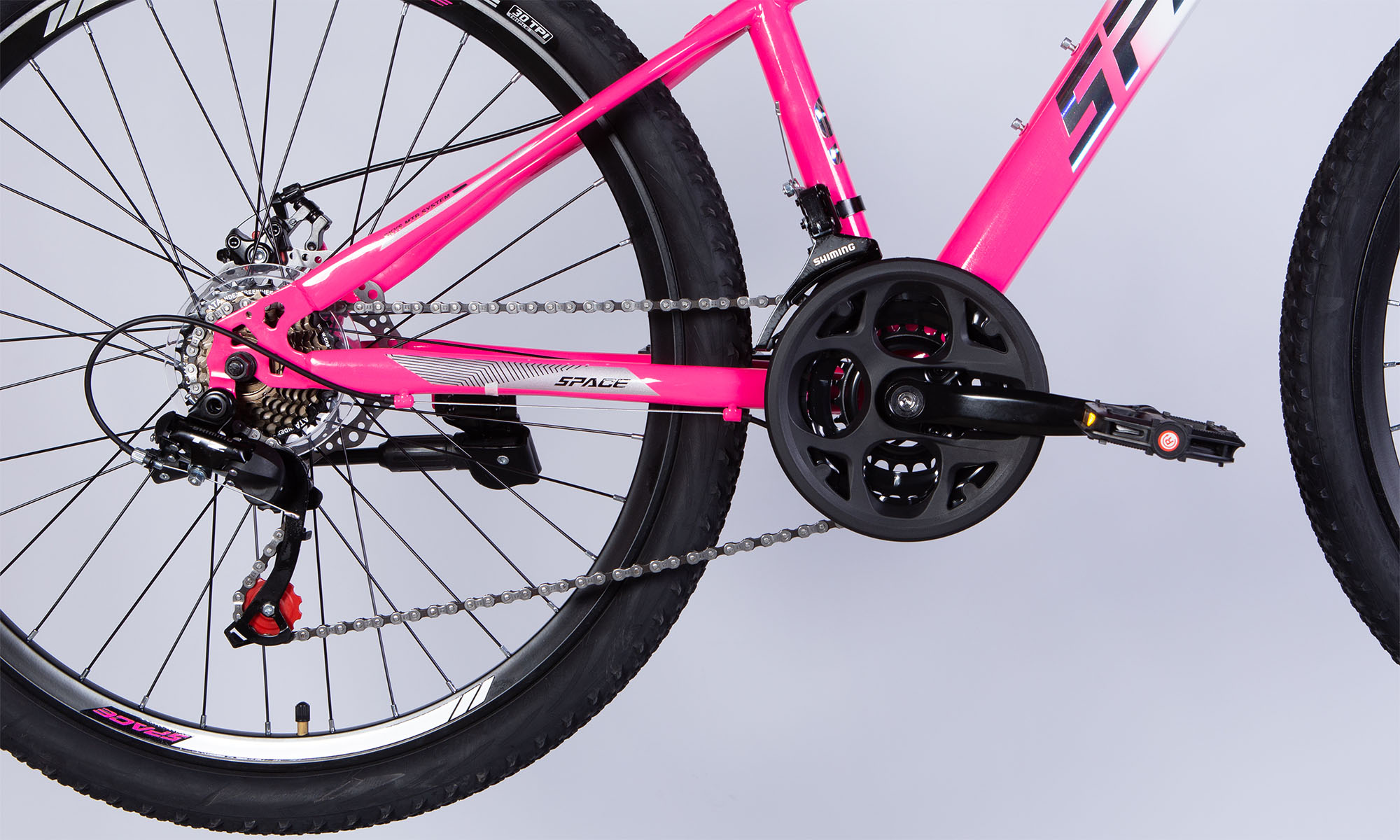Велосипед SPACE MARS 26" размер XS, рама 13" 2025, розово-белый 6 Велосипед SPACE MARS 26" размер XS, рама 13" 2025, розово-белый 6