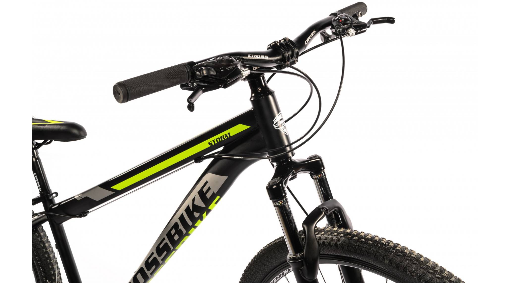 Фотография Велосипед CrossBike Storm 27.5", размер L рама 19.5" 2024 Черно-желтый 3