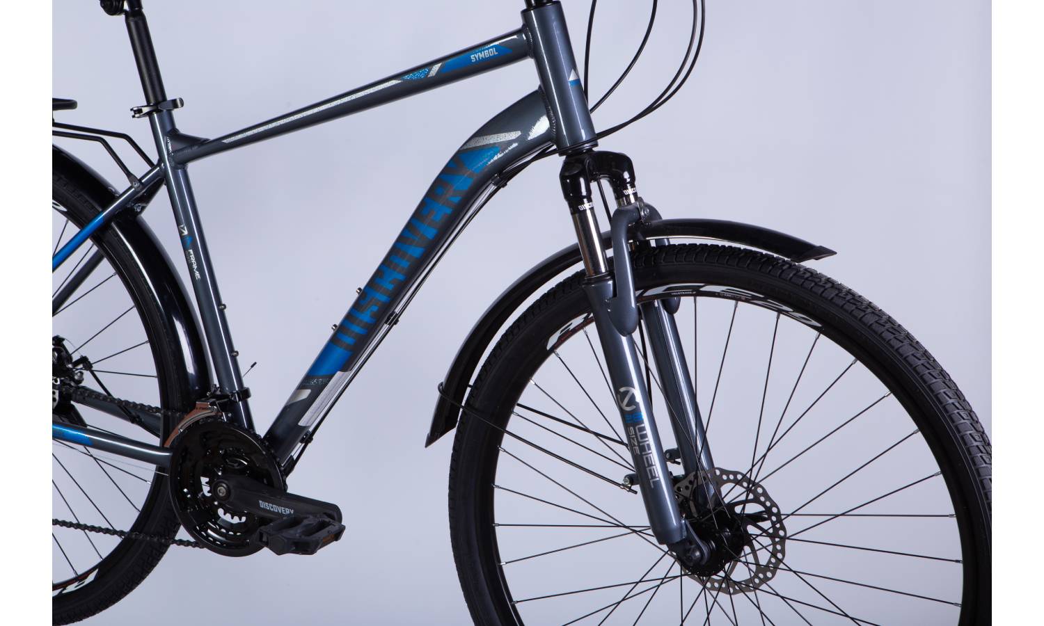 Велосипед Discovery SYMBOL MAN DD 28" розмір L рама 20" 2025 чорно-синій 2