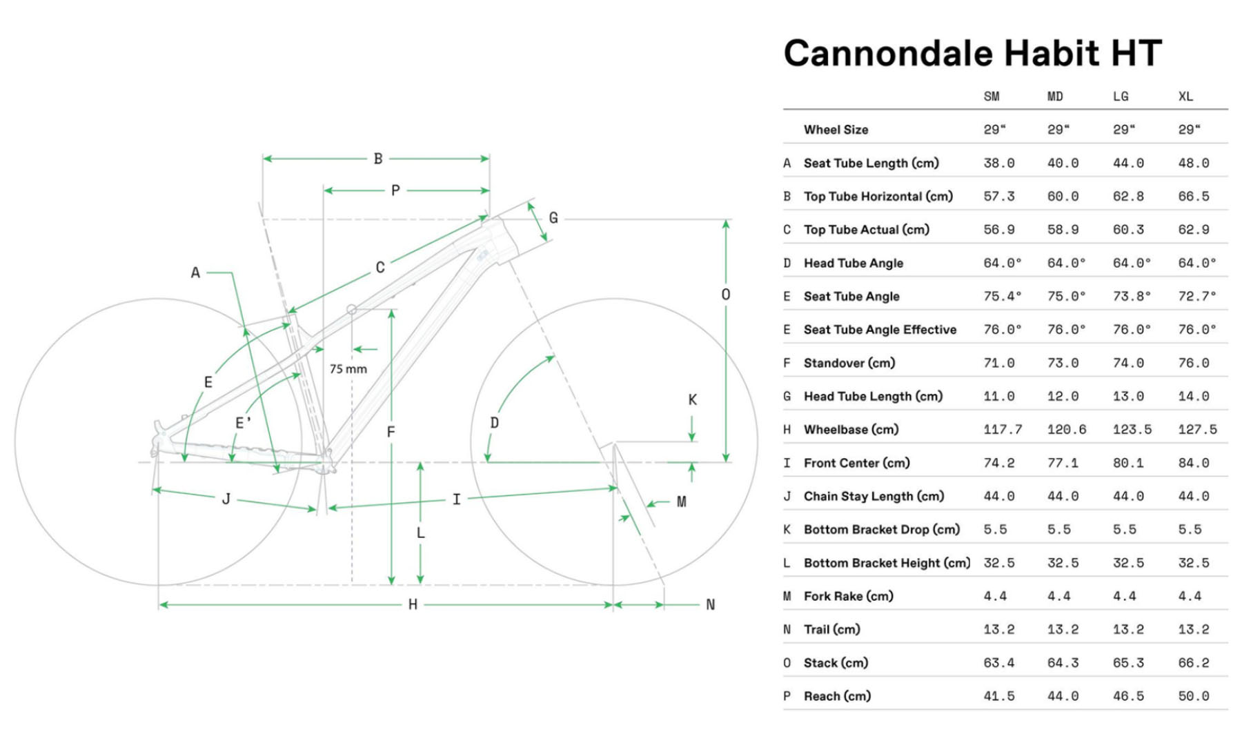 Велосипед Cannondale HABIT HT 2 29" рама L 2024 BCH 8
