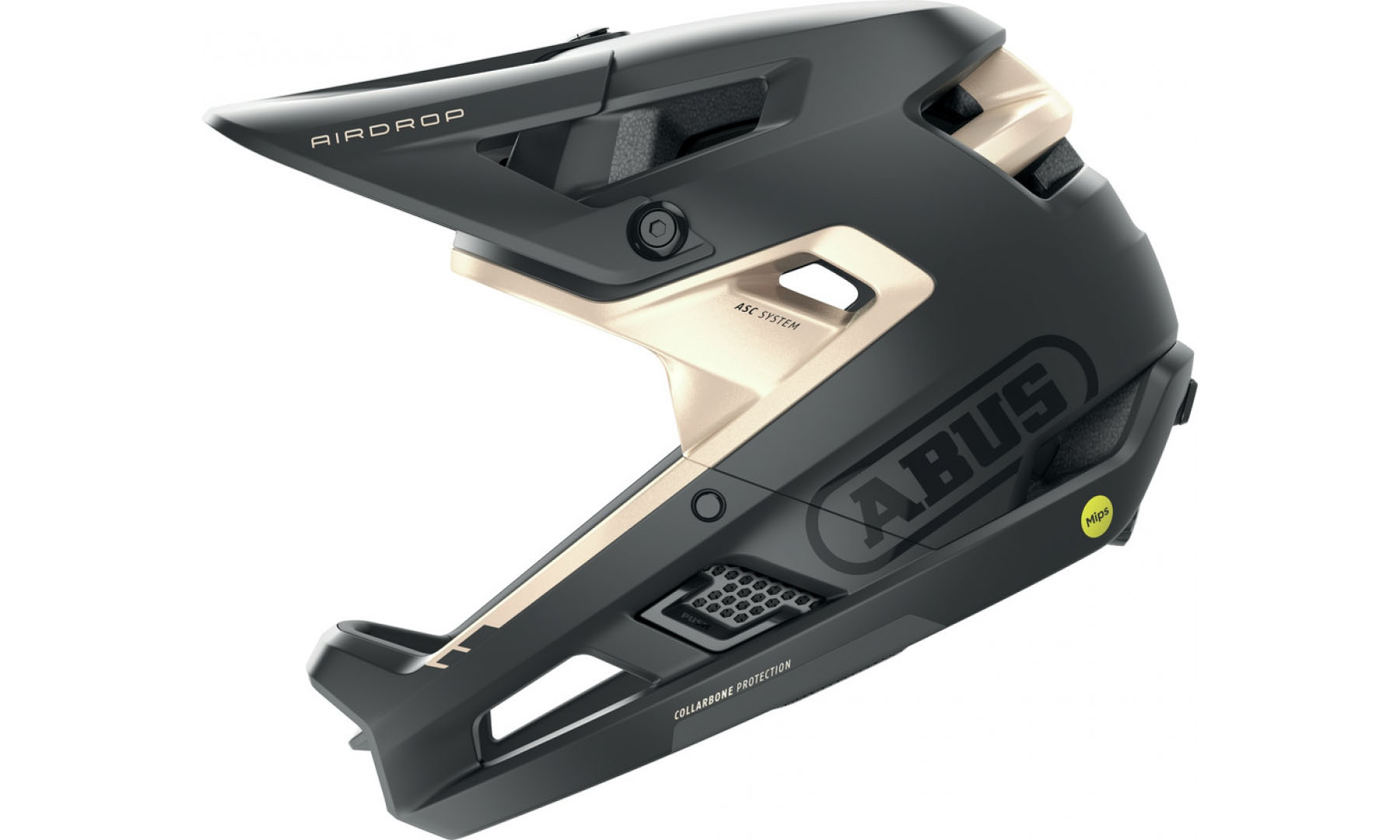 Велошлем спортивный ABUS AIRDROP MIPS Black Gold S/M (52-58см), черно-золотистый 