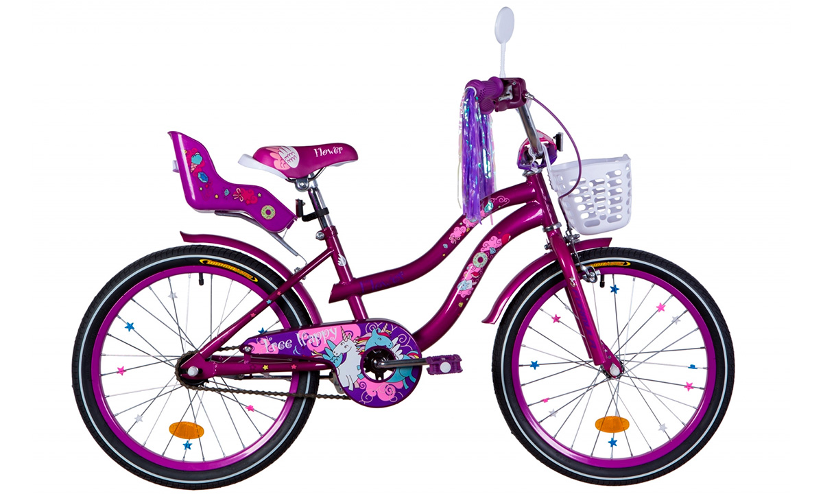 Фотографія Велосипед Formula FLOWER PREMIUM 20" (2021) 2021 Фіолетовий
