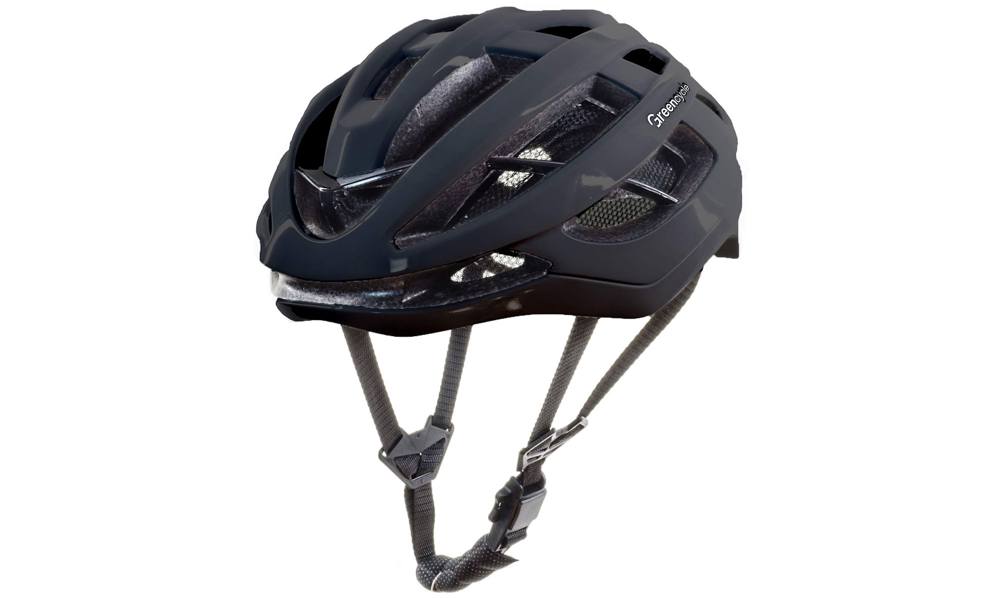 Шлем Green Cycle ROCX, размер L (58-61см), черно-серый глянец 