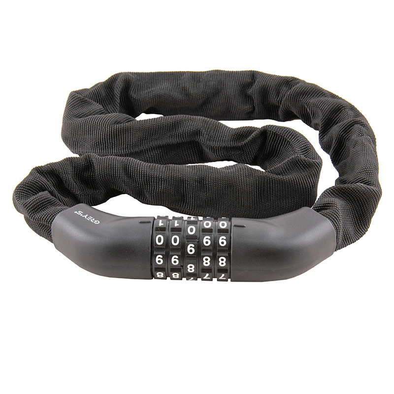 Велозамок ланцюговий кодовий Grey's 6*1000 мм 3