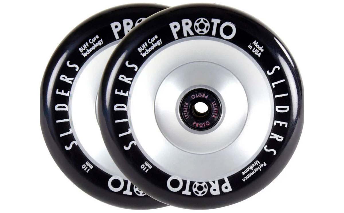 Фотография Колеса для трюкового самокату Proto Full Core Sliders пара 110mm - Silver