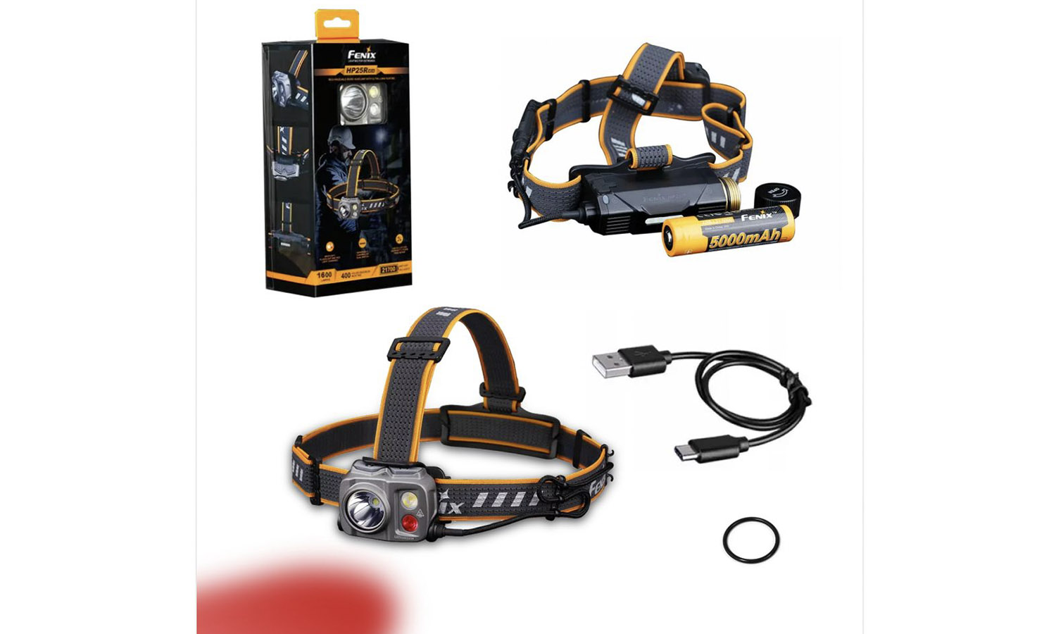 Фонарь налобный Fenix HP25R V2.0 10