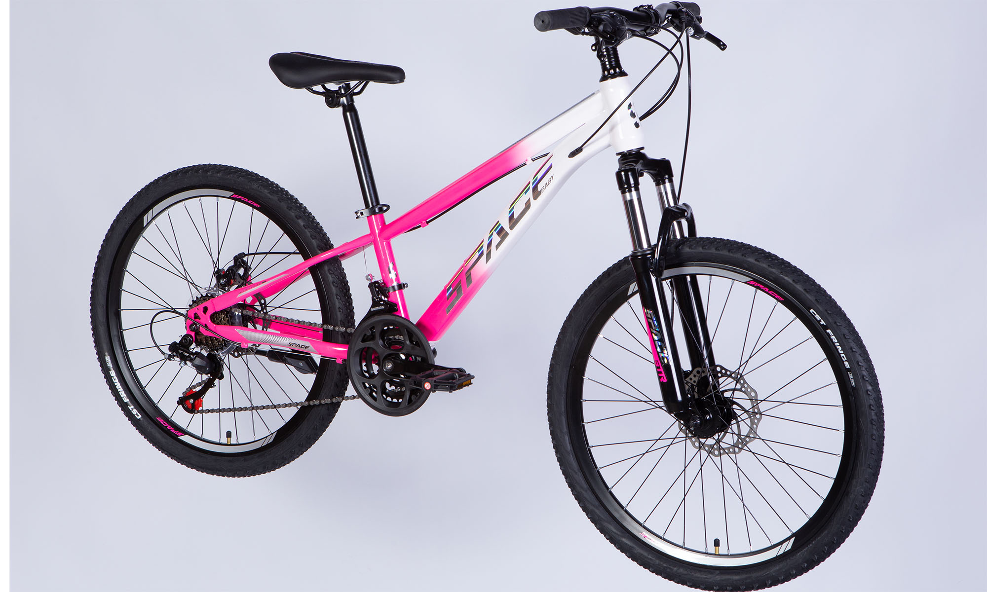Велосипед SPACE MARS DD FR 24", ST, розмір XXS, рама-11", 2025, рожево-білий 4