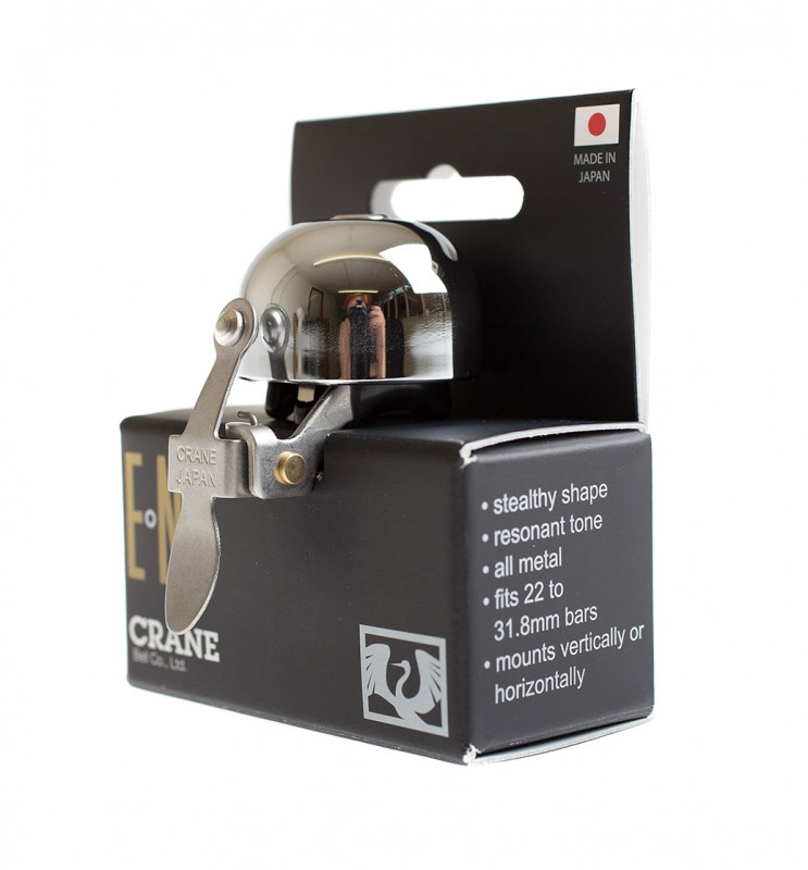 Звонок E-NE CRANE, Chrome Plated, 37мм латунь, скоба 4