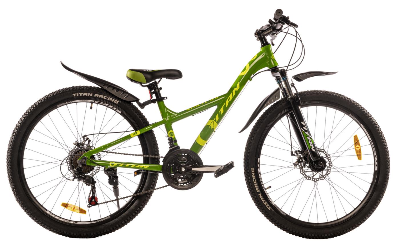 Фотография Велосипед Titan CALYPSO 26" размер XS рама 13 2022 Зеленый-Желтый