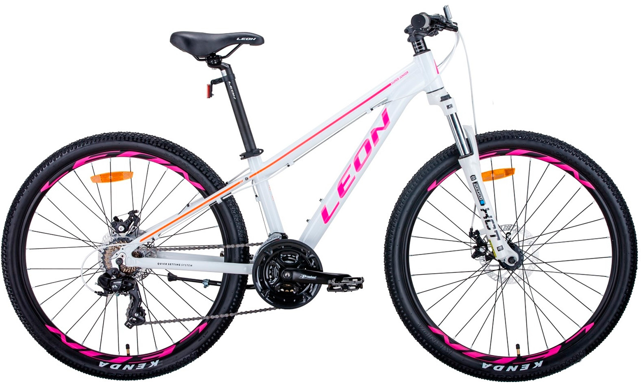 Велосипед Leon Super JUNIOR DD 26" (2020) 2020 Бело-розовый