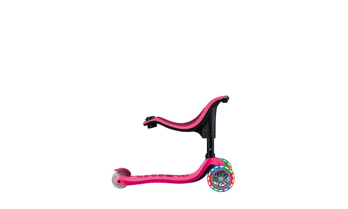 Самокат GLOBBER GO UP SPORTY з колісами, що світяться, пурпурно-рожевий, 1+ 7