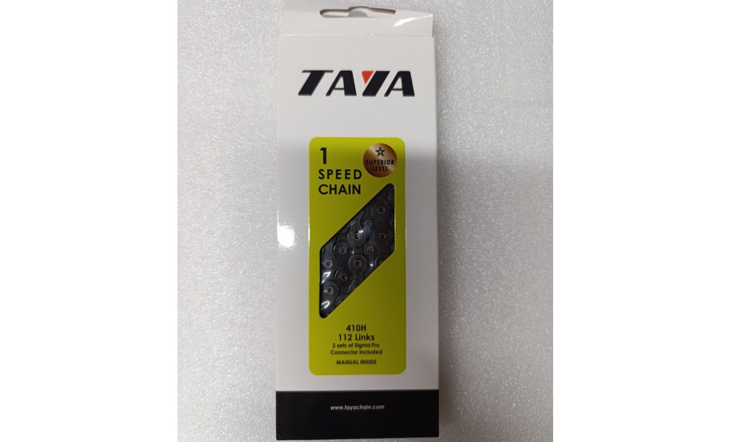 Цепь Taya 410H 1 шв 1/2"X1/8", 112L, черная 2