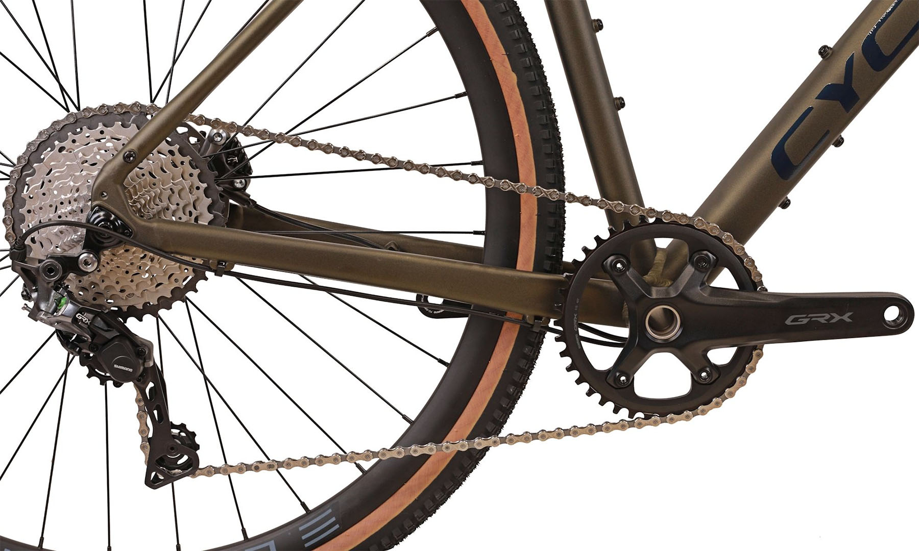 Велосипед Cyclone GSX 28" (700c), размер рамы M (54 см), 2025, зелено-серый (мат) 8