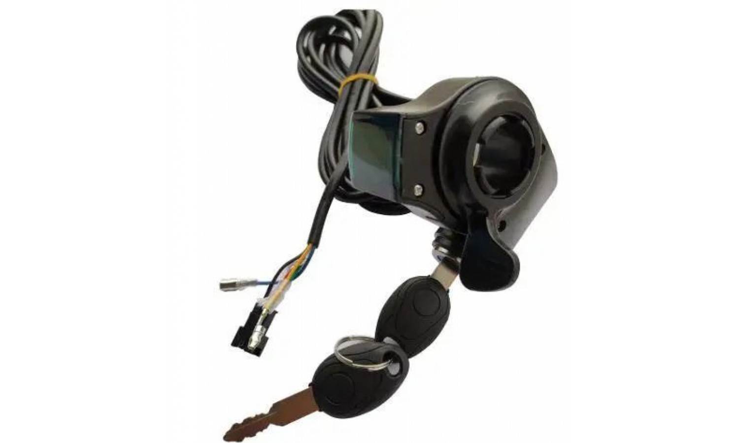 Ручка газу DN для електровелосипеда з ключем 12-72V з вольтметром чорний 3 Ручка газу DN для електровелосипеда з ключем 12-72V з вольтметром чорний 3