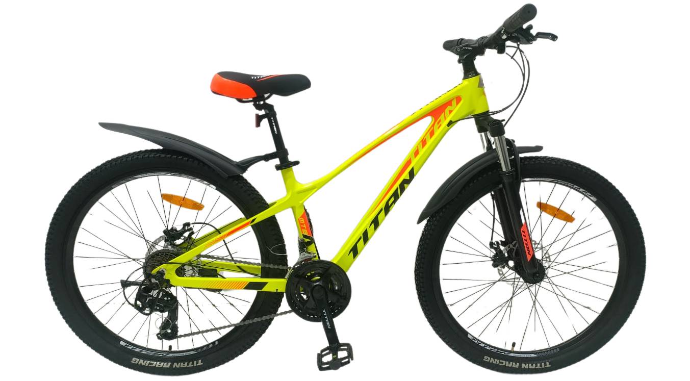 Фотография Велосипед Titan Stricker 26", размер XS рама 14" (2024), Желтый