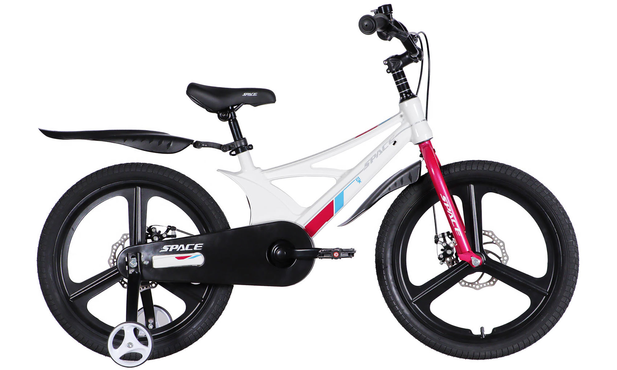 Велосипед SPACE KID STAR DD 20", размер XXS, рама-11", год 2026, белый с розовым 