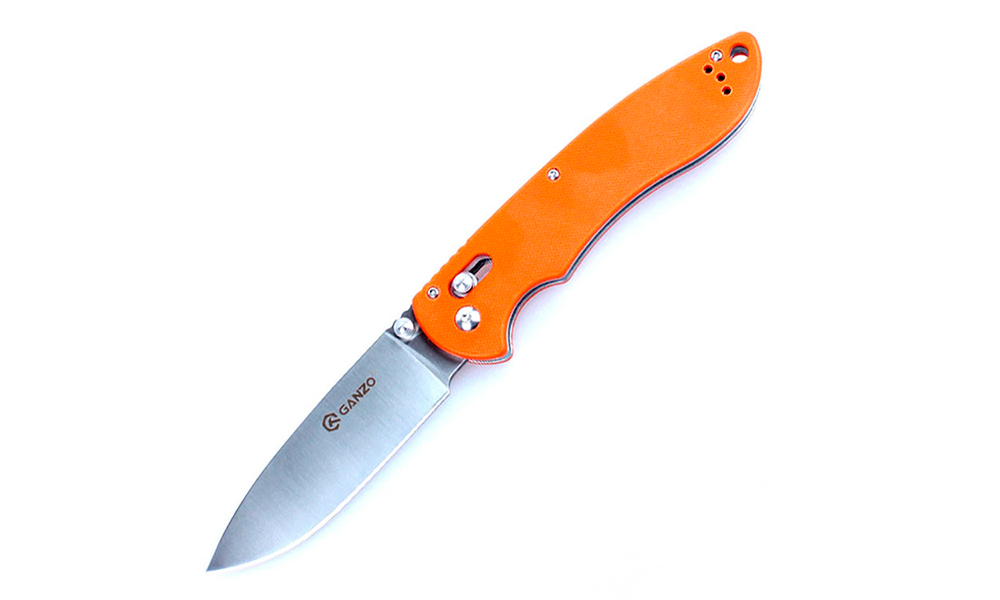 Фотография Складной нож Ganzo G740 оранжевый 
