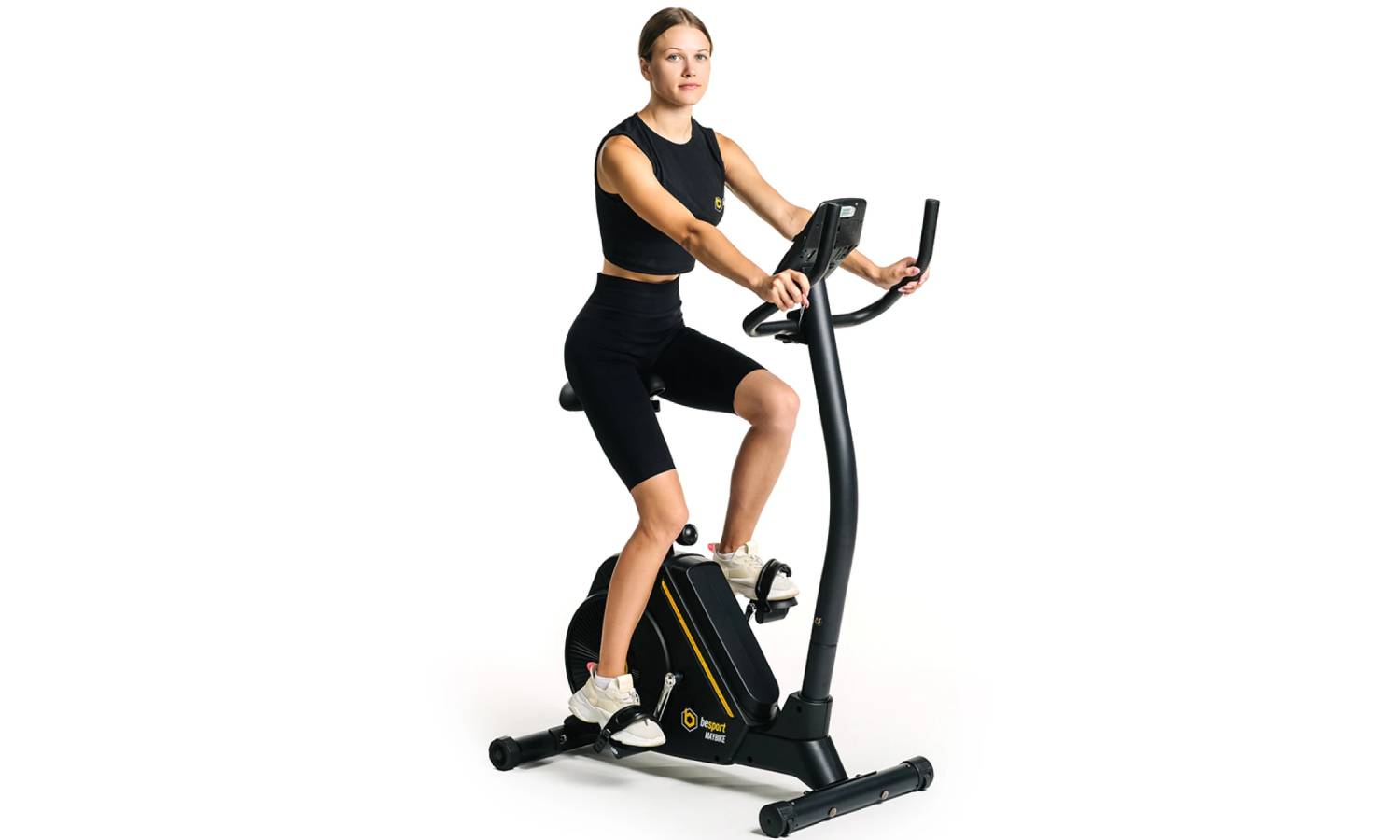 Велотренажер Besport BS-6047 MYBIKE электромагнитный черно-желтый 13