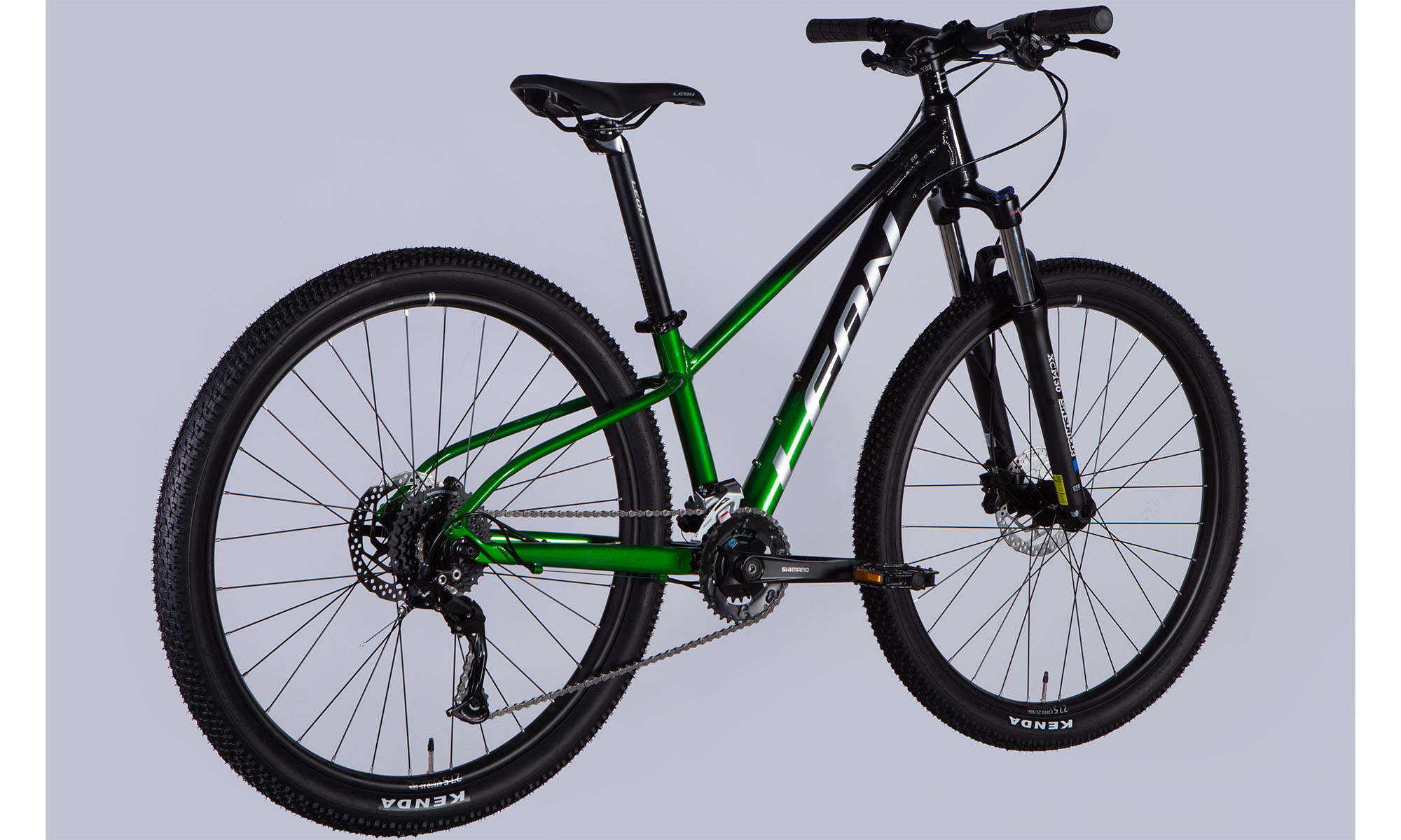 Велосипед Leon XC 80 HDD 27,5", розмір XS, рама-13", рік 2025, чорний з зеленим 2025 3