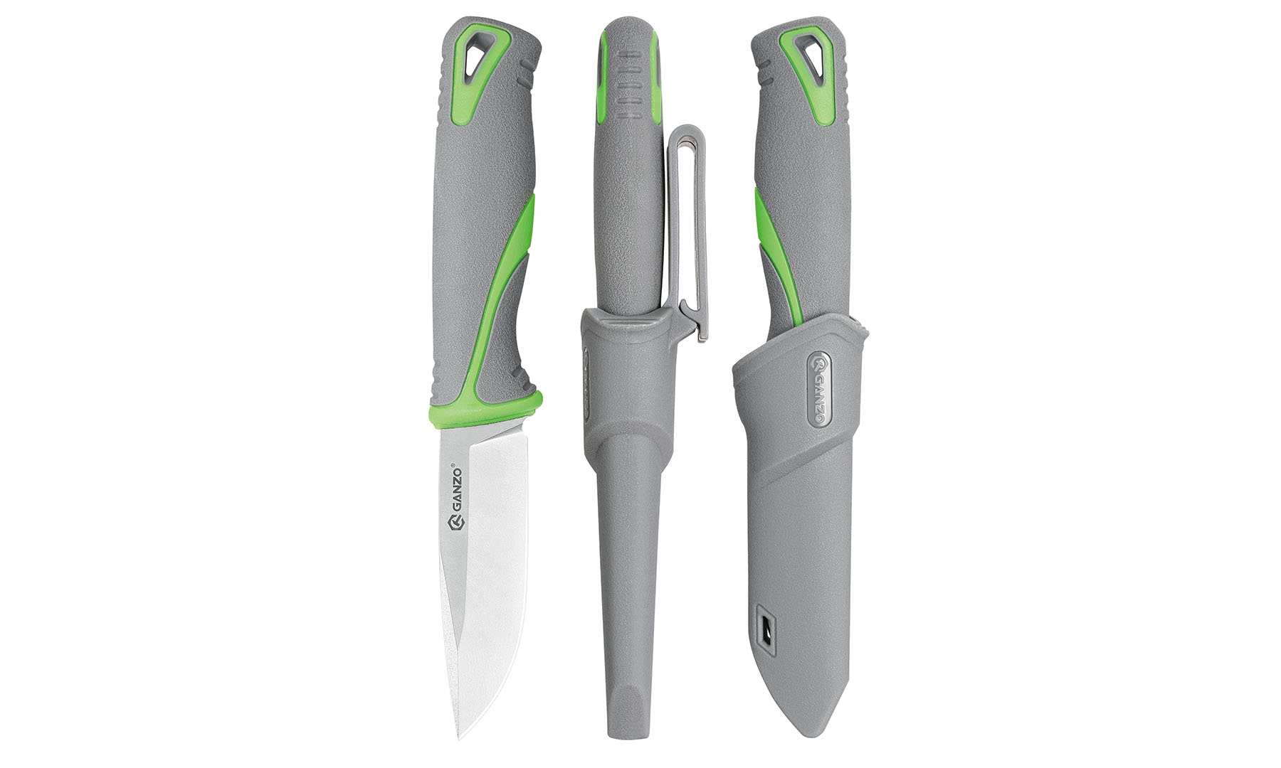 Нож Ganzo G807-GY серый с ножнами 7