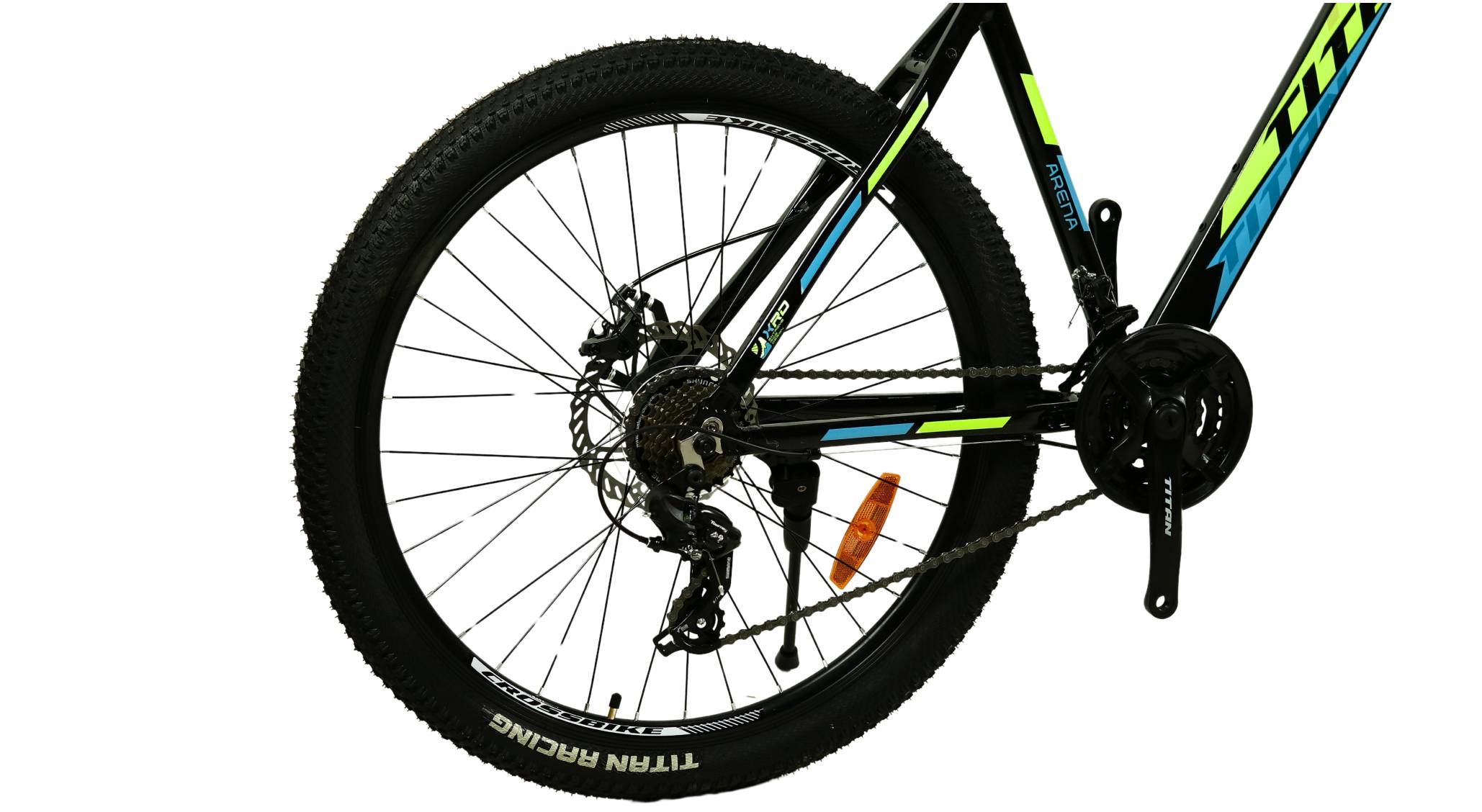 Велосипед Titan Arena 27.5", размер L рама 19" (2024), Черный-Желтый 4