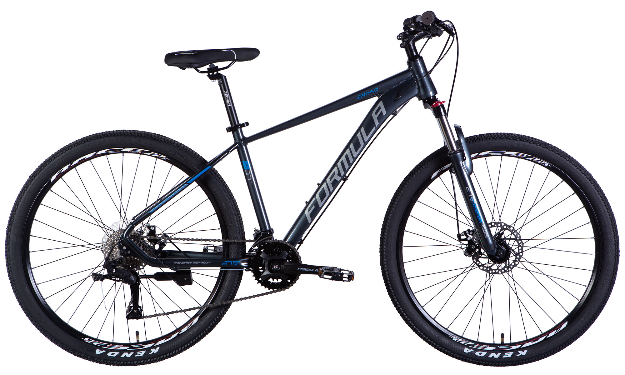 Фотографія Велосипед Formula ZEPHYR 3.0 DD CS 27,5", размер L, рама 19", 2025, темно-серый 